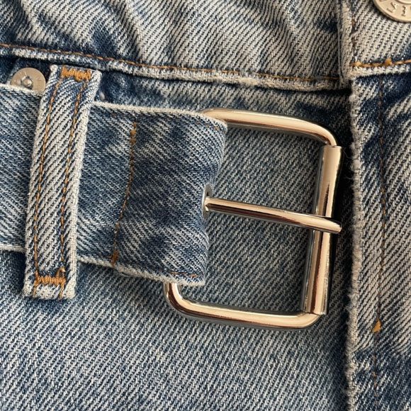 Agolde Reworked Belted High‎ Waist Straight Leg Denim Jeans Size 30 - Picture 3 of 9